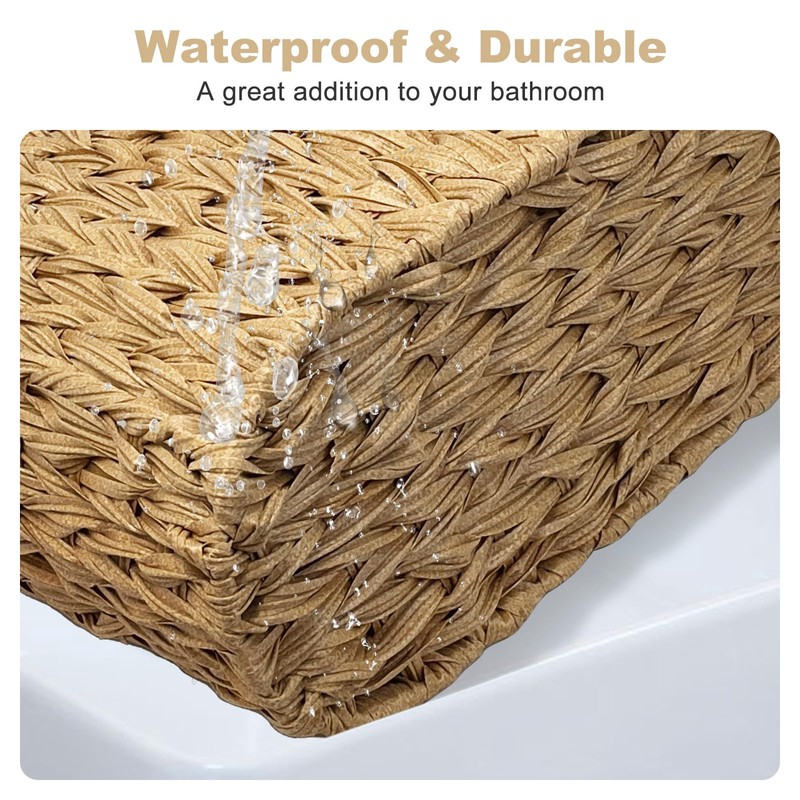 Toilet Paper Storage Basket with Lid, Narrow Bathroom Organizer for