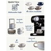 Gomakren 6 Ounce Cappuccino Cups with Saucers and Metal Stand,