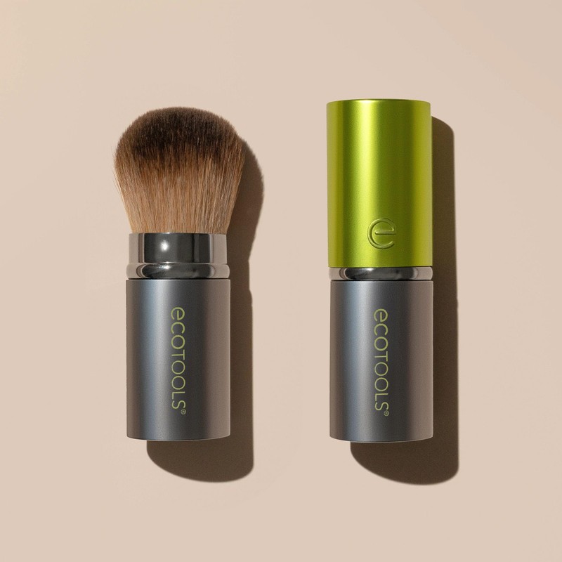 EcoTools Retractable Face Makeup Brush, Kabuki Brush for Foundation, Blush,