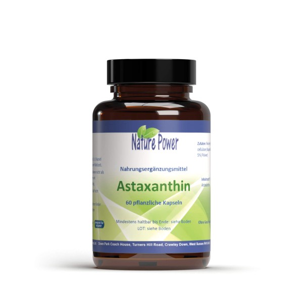 Astaxanthin | with the patented raw material AstaZine® | 60 vegetable capsules | from Nature Power | GMO-free and vegan