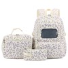 Lreneilu 3PCS Corduroy School Backpack for Teen Girls Kids, Bookbag