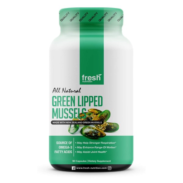 Green Lipped Mussel Capsules - Strongest DNA Verified from New Zealand - Perna Canaliculus Omega Supplement for Hip and Joint - Non GMO