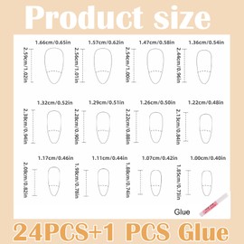 ASOMI 24 Pieces Short False Nails With Glue, Nude Pink False Nails, Cute Bow Nail Charm Design, Acrylic Nails, French Beads, Press On Nails