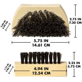 JobSite Boot Scrubber Replacement Brushes - 2 Side & 2 Bottom Boot Scraper Brushes - Compatible JobSite Original & Extra Wide Boot Scrubbers - 6 Pack