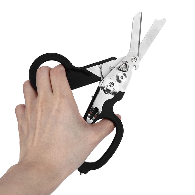 Emergency Response Shears Foldable Multifunctional Scissors Portable Stainless Steel Scissors