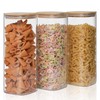 Glass Food Storage Jars 76 oz Set of 3,Glass Storage