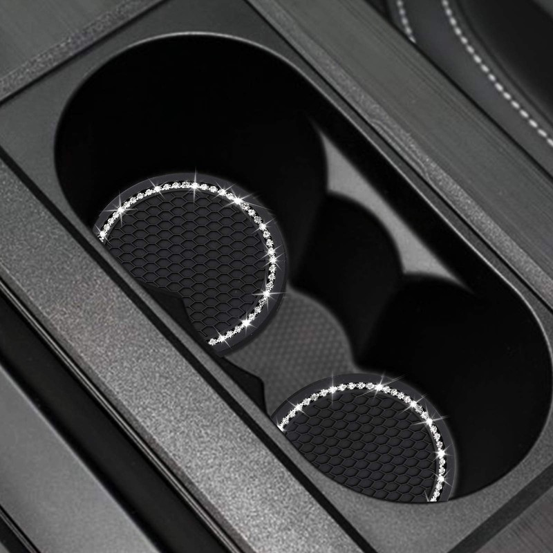 yousheng 2PCS Bling Car Cup Coaster, Universal Vehicle Bling Holder