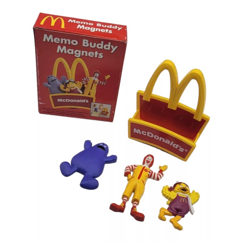 Giftco Vintage McDonald's Memo Buddy Magnets Set Ronald Evil Grimace