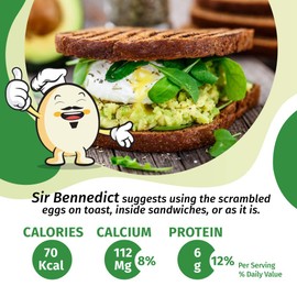 Eggylicious - PACK of 4 - Egg Scramble Mix – Made w/Hormones Free Whole Eggs/Protein Packed –Easy & Delicious Breakfast - For Outdoors/Camping/Backpacking – Preservatives Free-Easy Storing 1 lb Jar