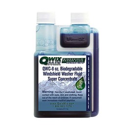 Qwix Mix Windshield Washer Fluid Concentrate, 1 Bottle Makes 32 Gallons, 1/4 oz. Makes 1 Gallon 100% Biodegradable