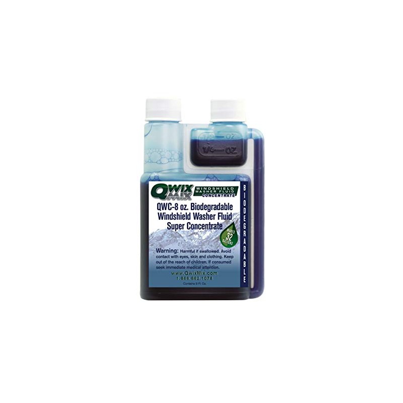 Qwix Mix Windshield Washer Fluid Concentrate, 1 Bottle Makes 32