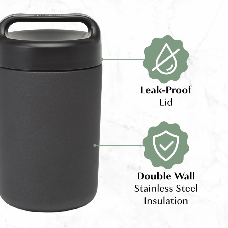 Goodful Stainless Steel Food Jar, Double Wall Vacuum Sealed Insulated