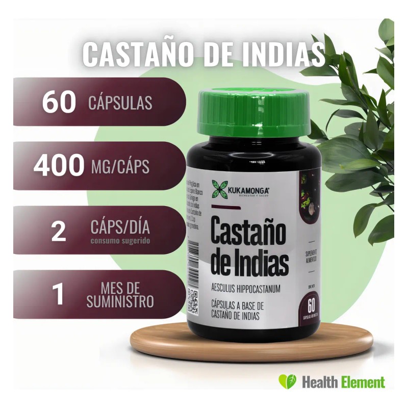 Castao de Indias Kalanchoe 60 Cps Bienestar de Piernas Suplemento