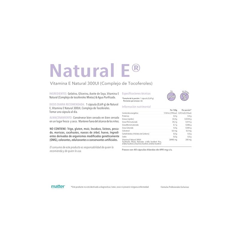 YOU MATTER SMART NUTRIENTS | Beauty Natural E | Complejo
