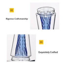 Glass Attachment Accessories, Colored Crystal Vase for Flowers (Green)