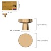 Amerdeco 6 Pack Champagne Bronze Cabinet Knobs 1-1/4 Inch(32mm) Single