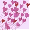 20 Cocktail Napkins Many Hearts Pink Love 25 cm