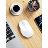 TECHWOLF Mouse Inalámbrico Silencioso Ergonómico, USB Recargable, Portátil con 4