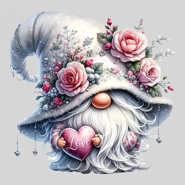 Christmas Heart Snata Gnome Floral PVC Vinyl Car Decals Stickers Waterproof Self-Adhesive Decals for Cars, Laptops, Trucks, Motorcycles Wall Window Luggage Scratch Cover Door Decor Sticker