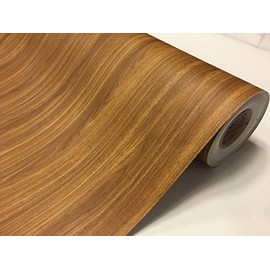 Wood Grain Cutting Sheet 48.8 x 11.8 inches (124 x 30 cm) Straight Grain Brown Wood Grain Wrapping Sheet Wallpaper Wall Sticker DIY Wood Sheet