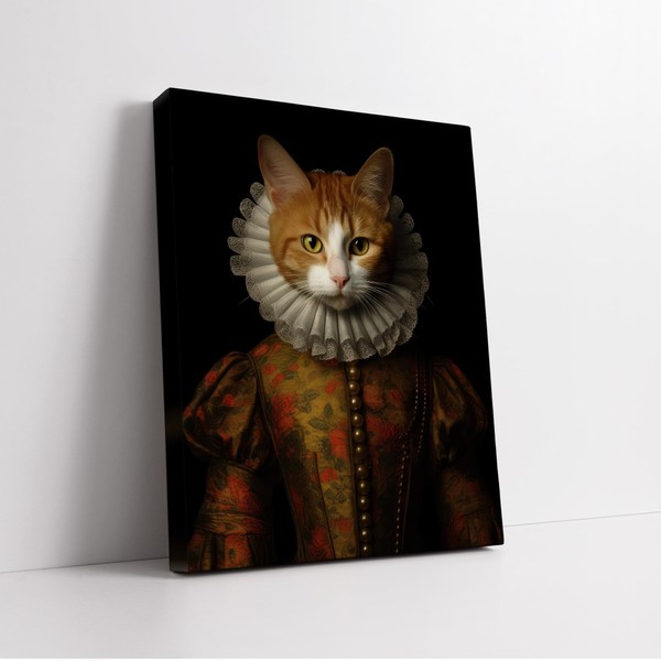 Poster Master Aristocrat Cat Canvas - Renaissance Cat Print -