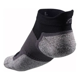 Road Runner Sports R-Gear OS1st Ultimate Wide No Show Socks, Men, Women, Black, S, 3 Pairs