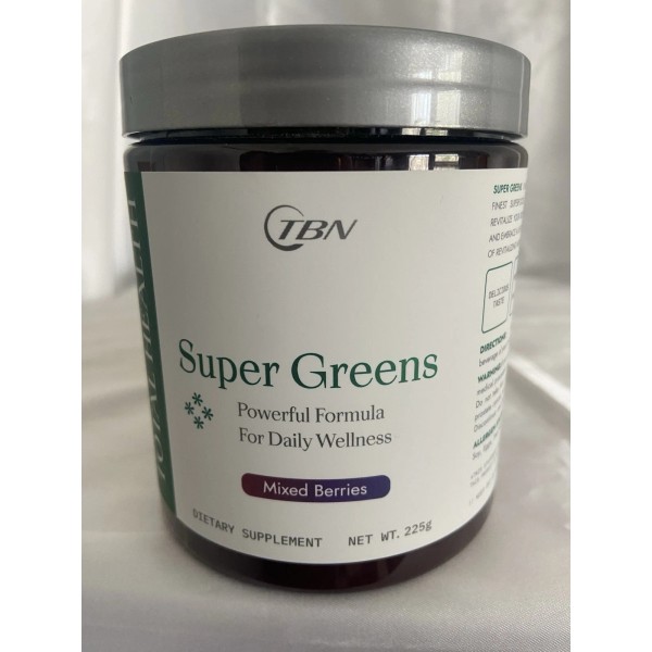 TBN LABS Super GREENS daily wellness formula Powder Mixed Berries,
