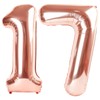 40 Inch Rose Gold Balloon Number 17 Balloon,Jumbo Mylar Foil