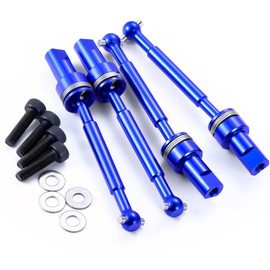 JGGZONE RC Aluminum Front Rear Driveshaft Assembly for Tra-xxas LaTrax 1/18 Teton Desert Prerunner SST-Replaces Part 7650 (Blue)
