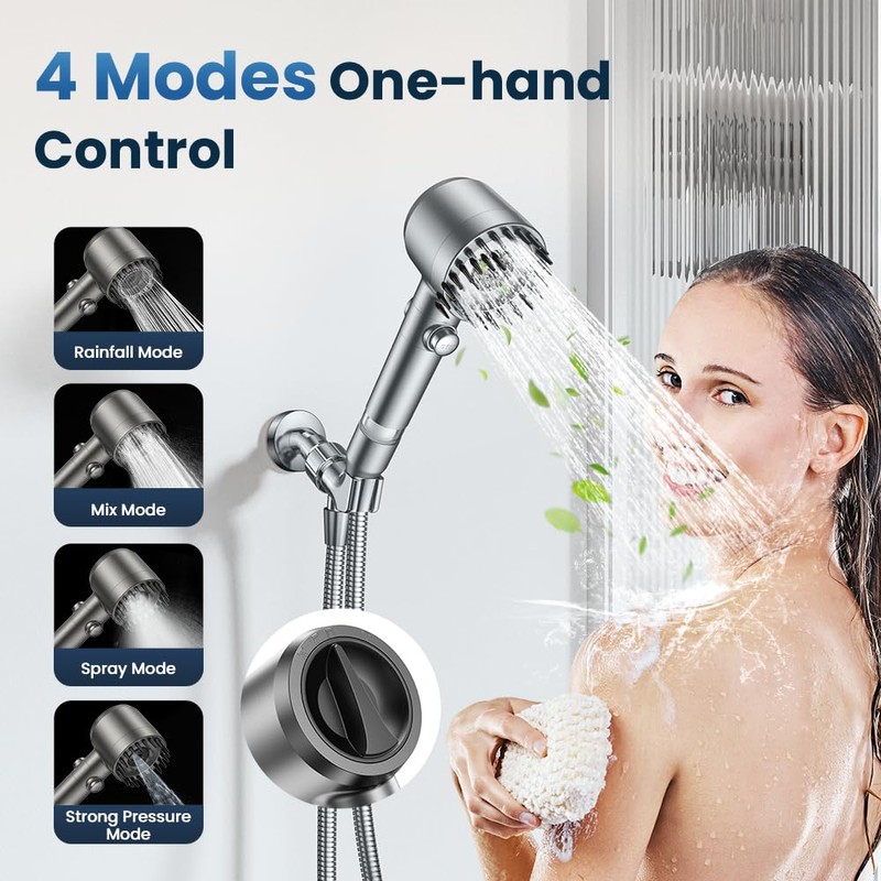 JOMST Filtered Shower Head with Handheld,High Pressure Shower Head 4