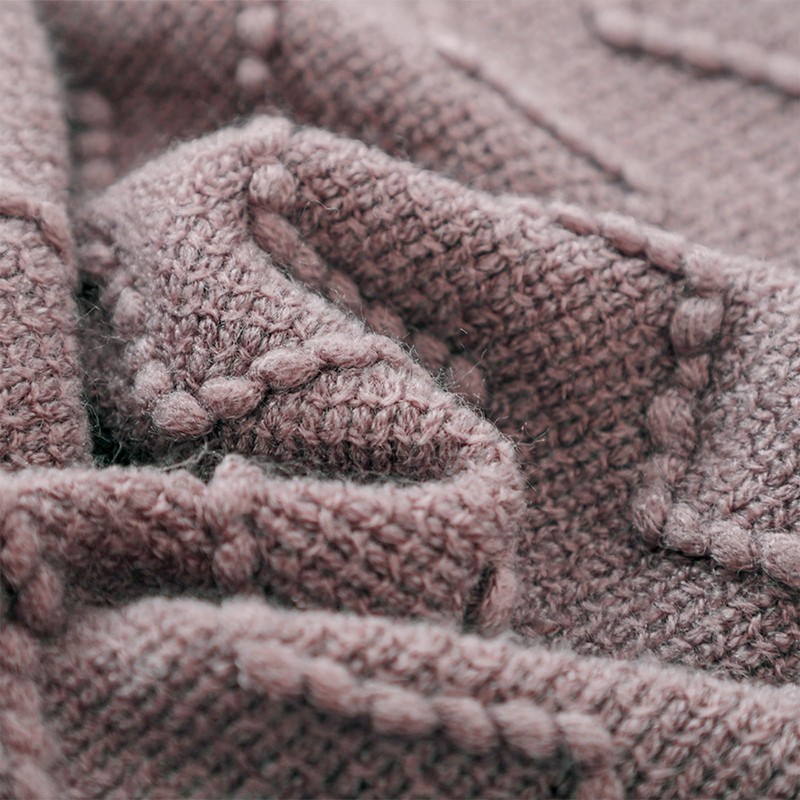 BOURINA Textured Solid Soft Sofa Throw Couch Cover Knitted Decorative