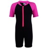 Tuga Girls Shorty 1.5mm Neoprene/Spandex Wetsuit (UPF 50+), Fuchsia, 5