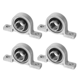 sourcing map 4pcs KP002 Pillow Block Bearings 8mm Bore Bearing Units Zinc Alloy, P6(ABEC3)