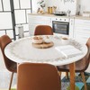 URROMA Linen Round Doily,90cm/35.43" Beige Table Cover Coffee Table Dustproof