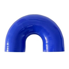 Haturmyko ID 4" (102mm) 180 Degree U Bend Shape Silicone Coupler Hose, 4-Ply Reinforced Universal Silicone Elbow Pipe for Intake Hose Radiator Turbo Coupling Blue