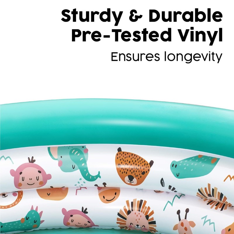 Bestway Safari Pals Kids Paddling Pool, Inflatable Paddling Pool, Kiddie