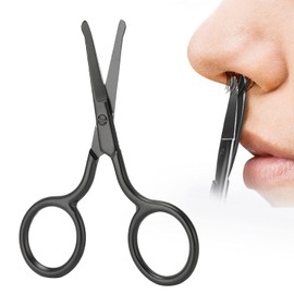 Tijeras para el Pelo de la Nariz con Punta Redondeada, Tijeras de Seguridad Redondeadas para Recortar el Pelo Nasal, Recortador de Cejas Facial con Bigote Y Barba para el Cuidado de las Cejas, el Pelo