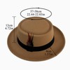 Cotilafi Classic Pork Pie Hat with Feathers Flat Top Fedora,