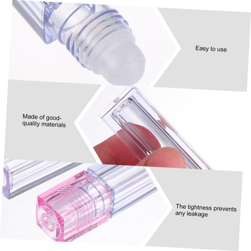 Baluue Mini Roll Lip Oils Travel Cosmetic Container 6.5ml Plastic