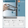 SEIRIONE Corner Shower Caddy Tension Pole, Rustproof Bathroom Shower Organizer