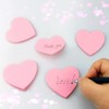 Saktopdeco 4 Pads Small Heart Sticky Notes - Pink Valentines
