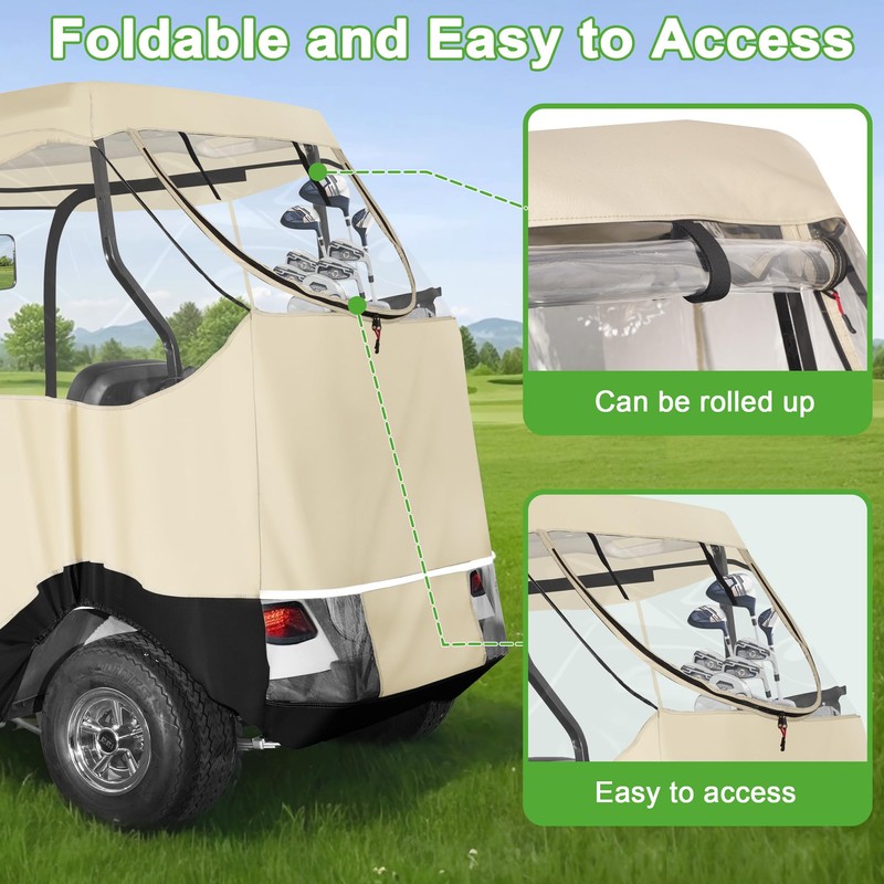 10L0L Golf Cart 2 Passenger Enclosure for EZGO TXT &