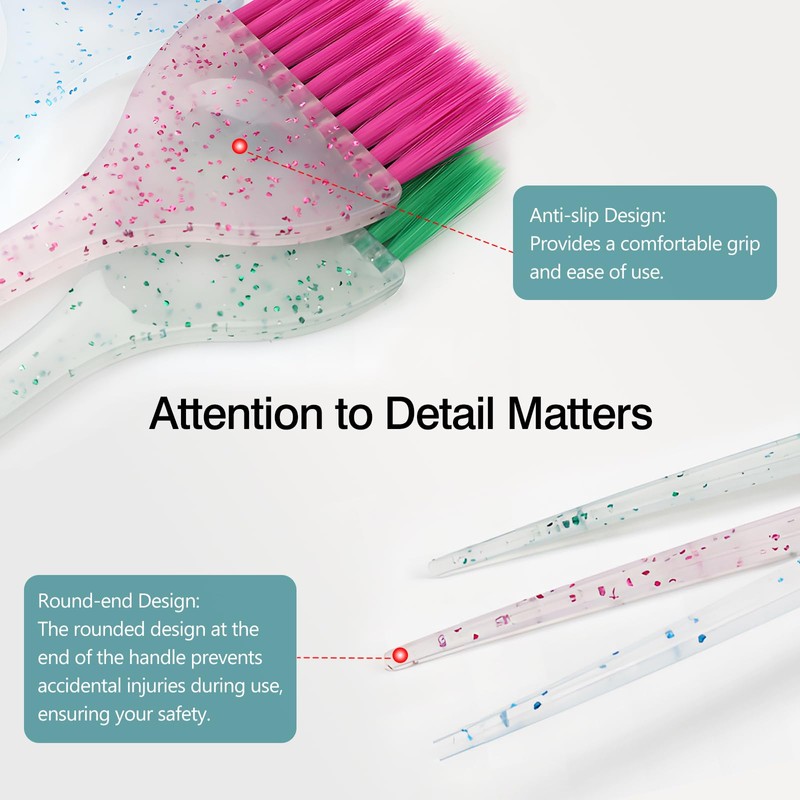Kootinn 3-Piece Hairdressing Suite: Precision Applicator Brushes for Hair Dye