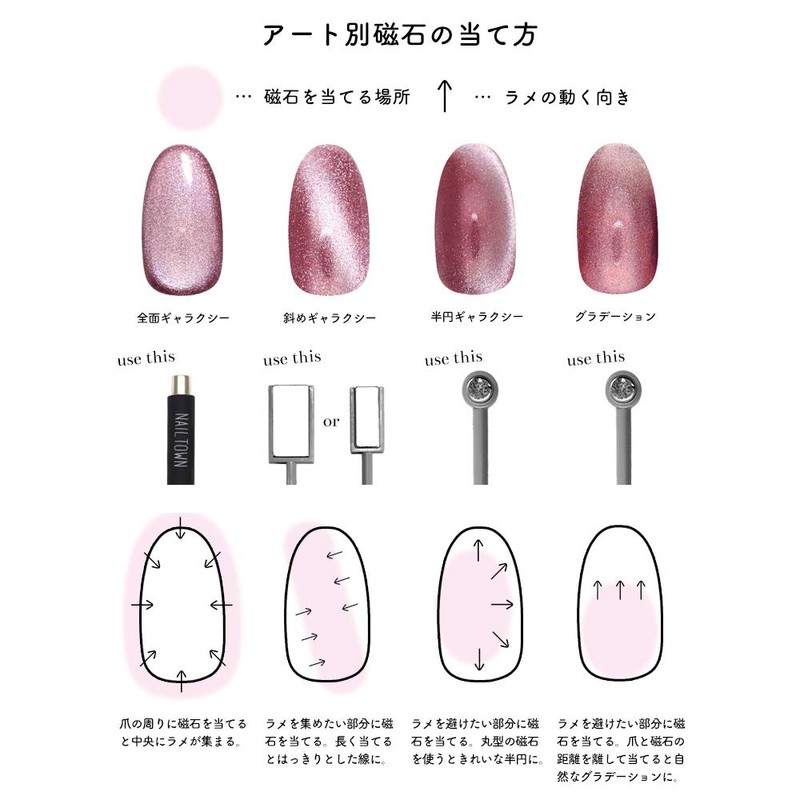 Nail Town Magnetic Nail Gel (08 Atria), Colored Gel, Magnetic