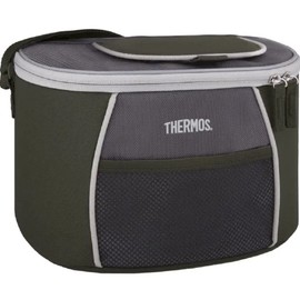 Thermos E5 6 Can Soft Cooler, Grey/Green, E5CAN6