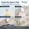 Rocktex 4 PCS Foldable Adhesive Wall Hooks - 4.4 lbs