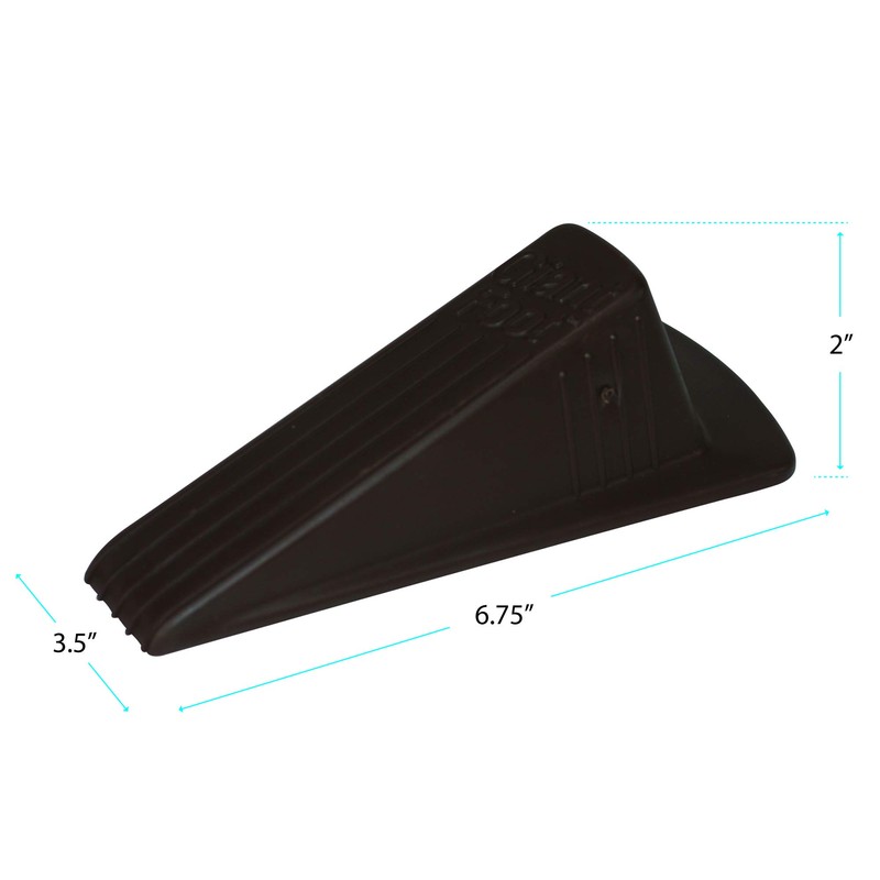Master Manufacturing Brown Giant Foot Door Stop, Heavy Duty Rubber