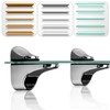 WJUAN 2 Pcs Adjustable Glass Shelf Bracket, for Wooden/Glass Shelf
