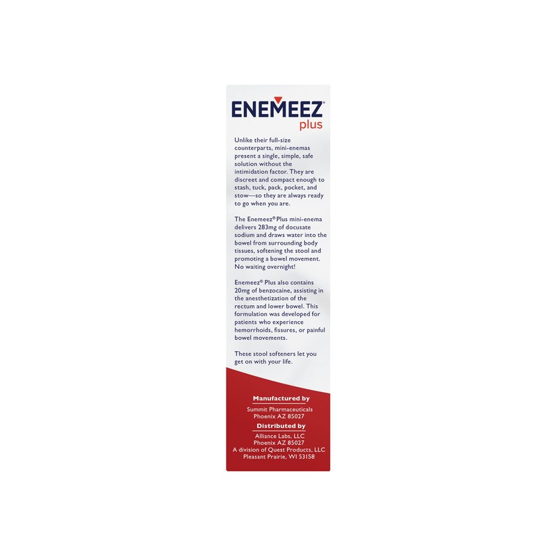 Enemeez Docusol Plus Docusate Sodium Enema - Clear 5 ml,