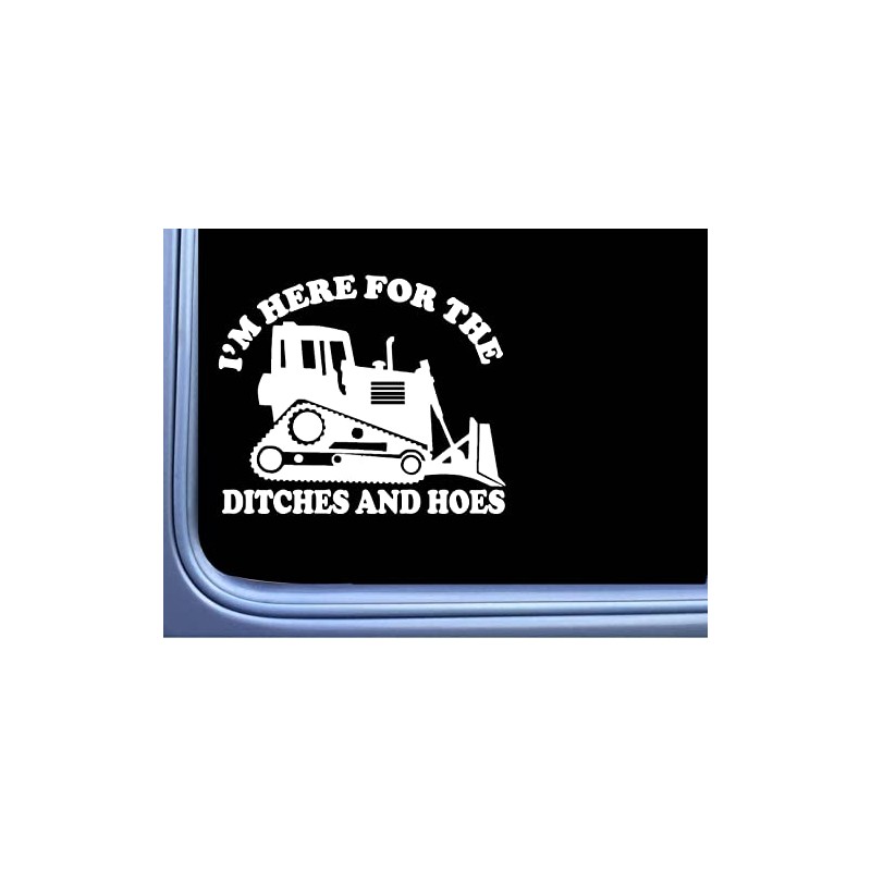 Bulldozer sticker Ditches and Hoes OS 202 vinyl 6" Decal